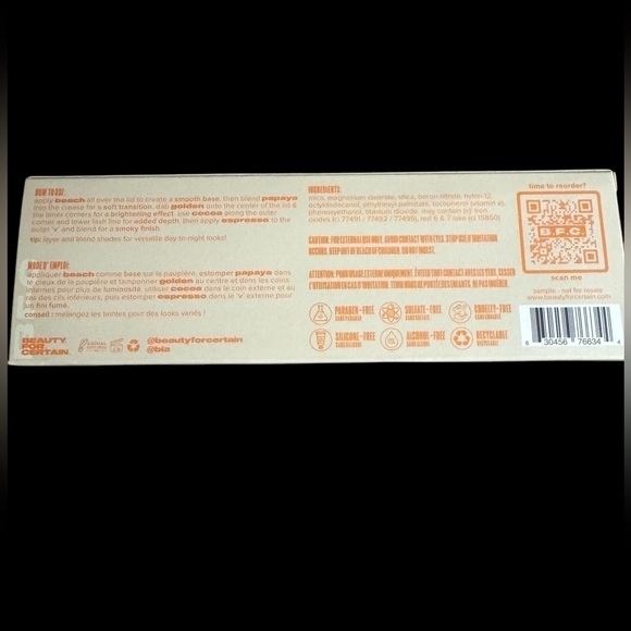 BEAUTY FOR CERTAIN playa to palazzo: eyeshadow palette Brand New Packaging - Picture 8 of 8